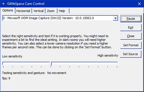 Windows 10 GiMeSpace Cam Control Pro full