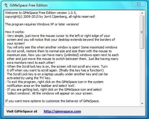 GiMeSpace Free Edition Windows 11 download